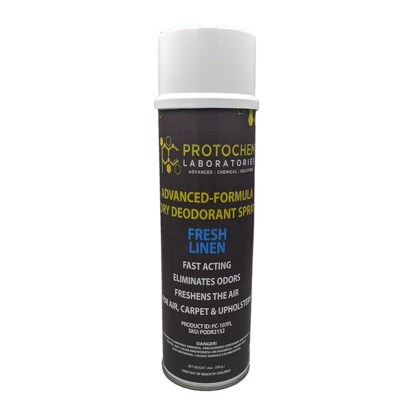 Protochem Laboratories Fresh Linen Dual Dry Deodorant Odor Neutralizer, 14 oz., EA1 PC-107FL-1